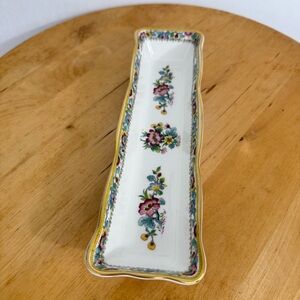 Vintage Bone China Coalport Ming Rose Made England Flower Saucer Serving Dish